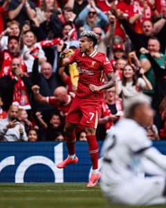 Luis Diaz con el Liverpool